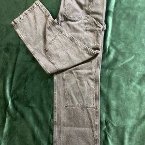Abercrombie & Fitch Men's Light Gray Relaxed Jeans